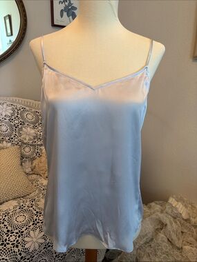 Frame Denim Light Blue Satin Camisole New With Tags